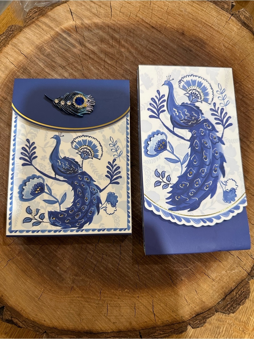 Punch Studio Blue Peacock Notebooks & Journal Set